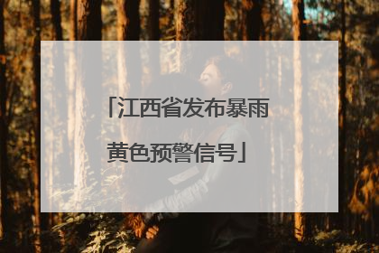 江西省发布暴雨黄色预警信号