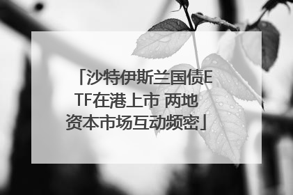 沙特伊斯兰国债ETF在港上市 两地资本市场互动频密
