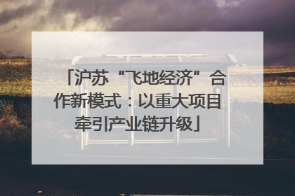 沪苏“飞地经济”合作新模式：以重大项目牵引产业链升级