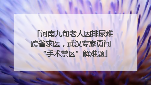 河南九旬老人因排尿难跨省求医，武汉专家勇闯“手术禁区”解难题