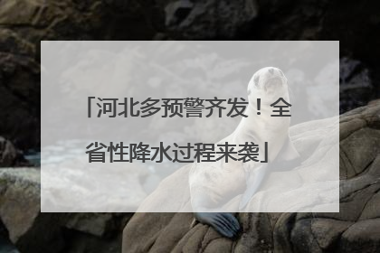 河北多预警齐发！全省性降水过程来袭