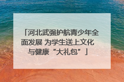 河北武强护航青少年全面发展 为学生送上文化与健康“大礼包”