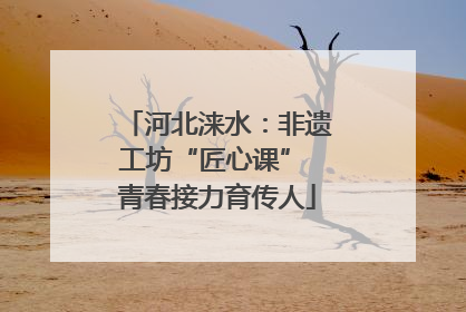 河北涞水：非遗工坊“匠心课” 青春接力育传人