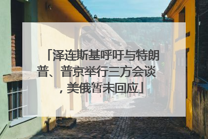 泽连斯基呼吁与特朗普、普京举行三方会谈，美俄暂未回应
