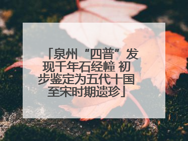 泉州“四普”发现千年石经幢 初步鉴定为五代十国至宋时期遗珍
