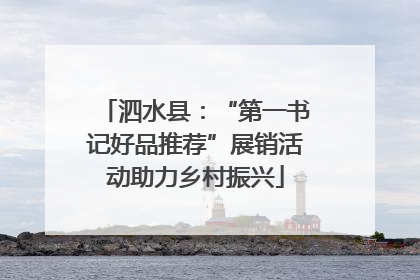 泗水县：“第一书记好品推荐”展销活动助力乡村振兴