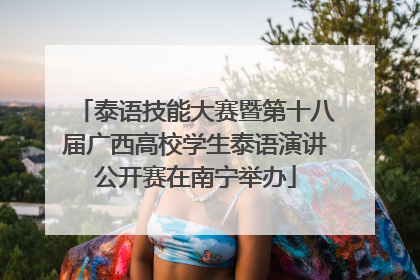 泰语技能大赛暨第十八届广西高校学生泰语演讲公开赛在南宁举办