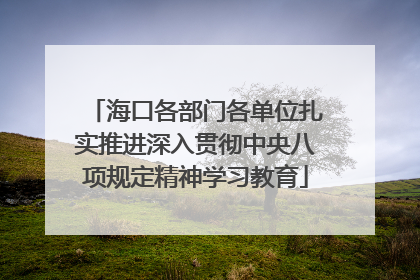 海口各部门各单位扎实推进深入贯彻中央八项规定精神学习教育