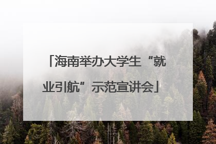 海南举办大学生“就业引航”示范宣讲会