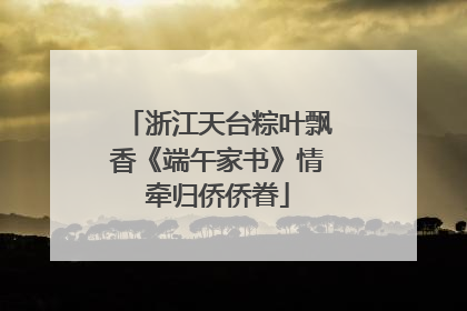 浙江天台粽叶飘香《端午家书》情牵归侨侨眷