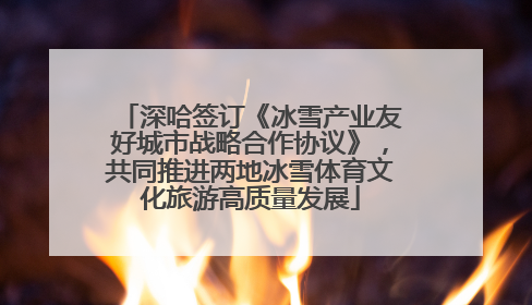 深哈签订《冰雪产业友好城市战略合作协议》，共同推进两地冰雪体育文化旅游高质量发展