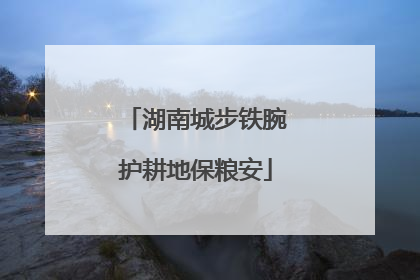 湖南城步铁腕护耕地保粮安