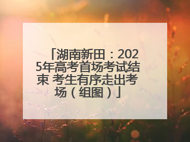 湖南新田：2025年高考首场考试结束 考生有序走出考场（组图）