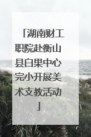 湖南财工职院赴衡山县白果中心完小开展美术支教活动
