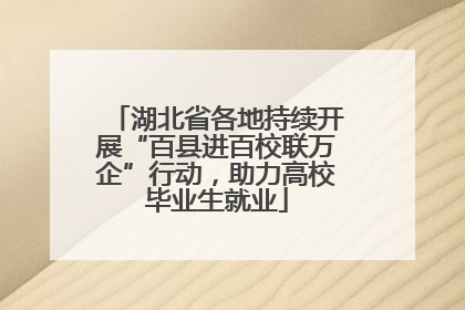 湖北省各地持续开展“百县进百校联万企”行动，助力高校毕业生就业