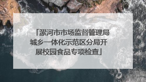 漯河市市场监督管理局城乡一体化示范区分局开展校园食品专项检查