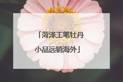 菏泽工笔牡丹小品远销海外