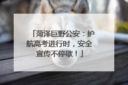 菏泽巨野公安：护航高考进行时，安全宣传不停歇！