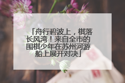舟行碧波上，棋落长风湾！来自全市的围棋少年在苏州河游船上展开对决