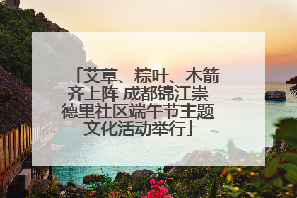 艾草、粽叶、木箭齐上阵 成都锦江崇德里社区端午节主题文化活动举行