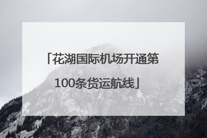 花湖国际机场开通第100条货运航线