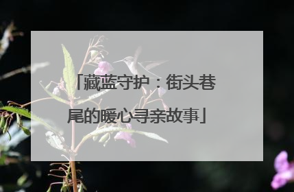 藏蓝守护：街头巷尾的暖心寻亲故事