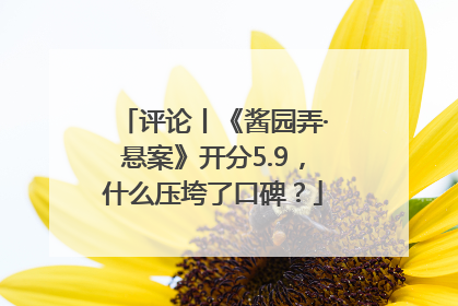 评论丨《酱园弄·悬案》开分5.9，什么压垮了口碑？
