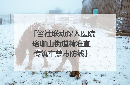 警社联动深入医院 珞珈山街道精准宣传筑牢禁毒防线