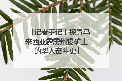 记者手记丨探寻马来西亚霹雳州锡矿上的华人奋斗史