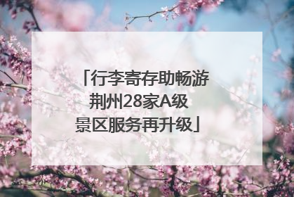 行李寄存助畅游 荆州28家A级景区服务再升级