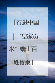行进中国｜“皇家贡米”端上百姓餐桌