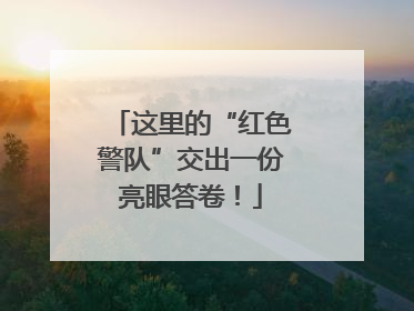 这里的“红色警队”交出一份亮眼答卷！