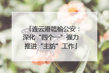 连云港赣榆公安：深化“四个一”强力推进“主防”工作