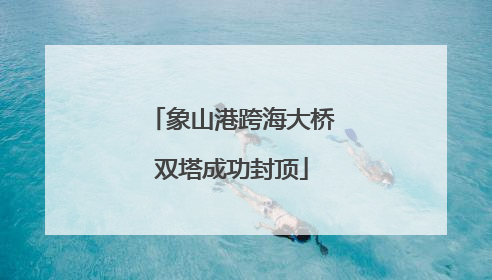 象山港跨海大桥双塔成功封顶