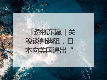 透视东瀛｜关税谈判遇阻，日本向美国递出“投名状”