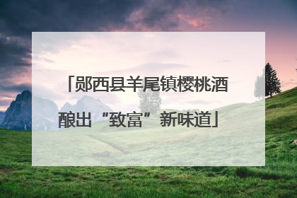 郧西县羊尾镇樱桃酒酿出“致富”新味道