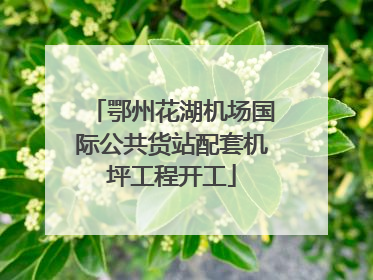 鄂州花湖机场国际公共货站配套机坪工程开工