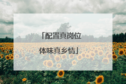 配置真岗位 体味真乡情