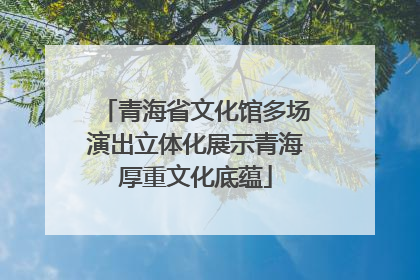 青海省文化馆多场演出立体化展示青海厚重文化底蕴
