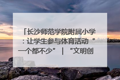 长沙师范学院附属小学：让学生参与体育活动“一个都不少”｜“文明创建耀三湘”专栏