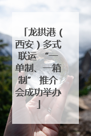 龙拱港（西安）多式联运 “一单制、一箱制” 推介会成功举办