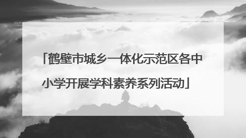 鹤壁市城乡一体化示范区各中小学开展学科素养系列活动