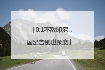0:1不敌印尼，国足告别世预赛