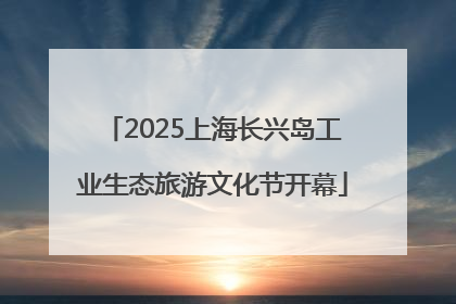 2025上海长兴岛工业生态旅游文化节开幕