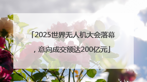 2025世界无人机大会落幕，意向成交额达200亿元