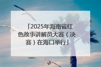 2025年海南省红色故事讲解员大赛（决赛）在海口举行