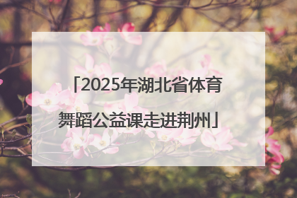 2025年湖北省体育舞蹈公益课走进荆州