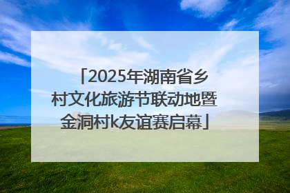 2025年湖南省乡村文化旅游节联动地暨金洞村k友谊赛启幕