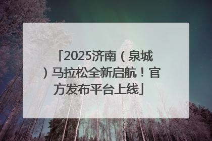 2025济南（泉城）马拉松全新启航！官方发布平台上线