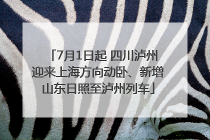7月1日起 四川泸州迎来上海方向动卧、新增山东日照至泸州列车